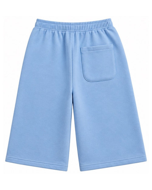 Carolina Blue Oversized Capri Shorts — back