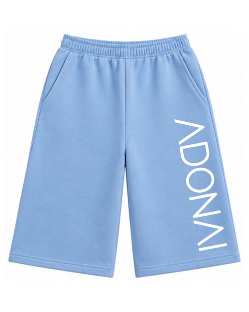 Carolina Blue Oversized Capri Shorts