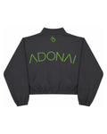 Logo Cropped Quarter Zip — Charcoal