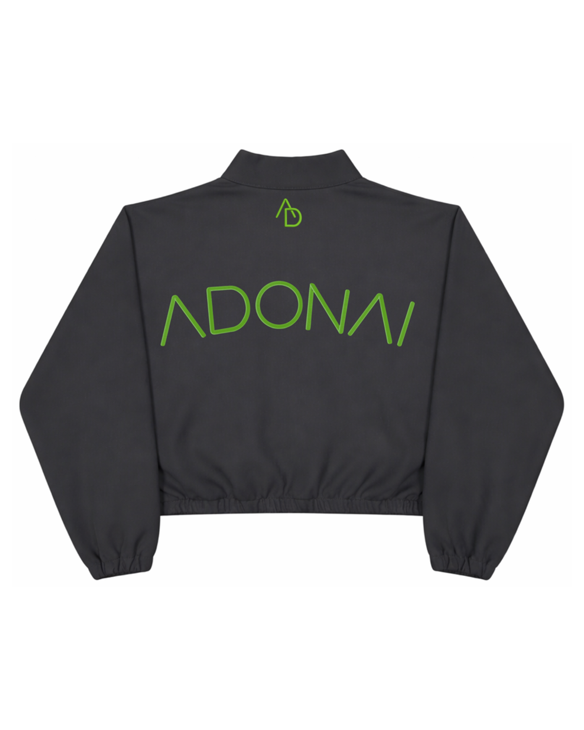 Logo Cropped Quarter Zip — Charcoal