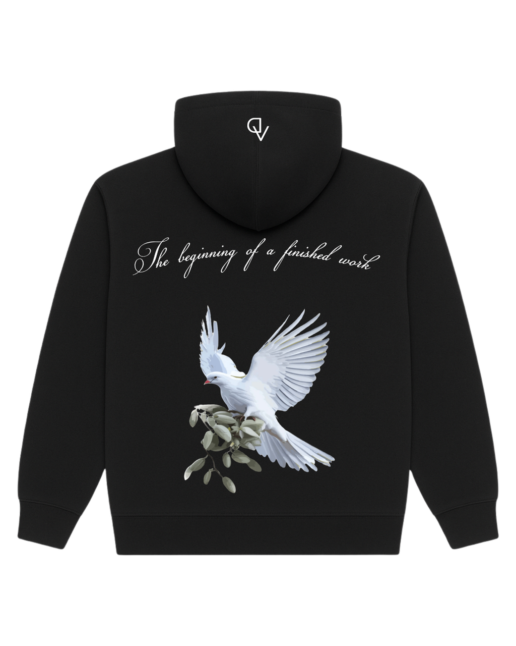 The Beginning Dove Graphic Hoodie — back