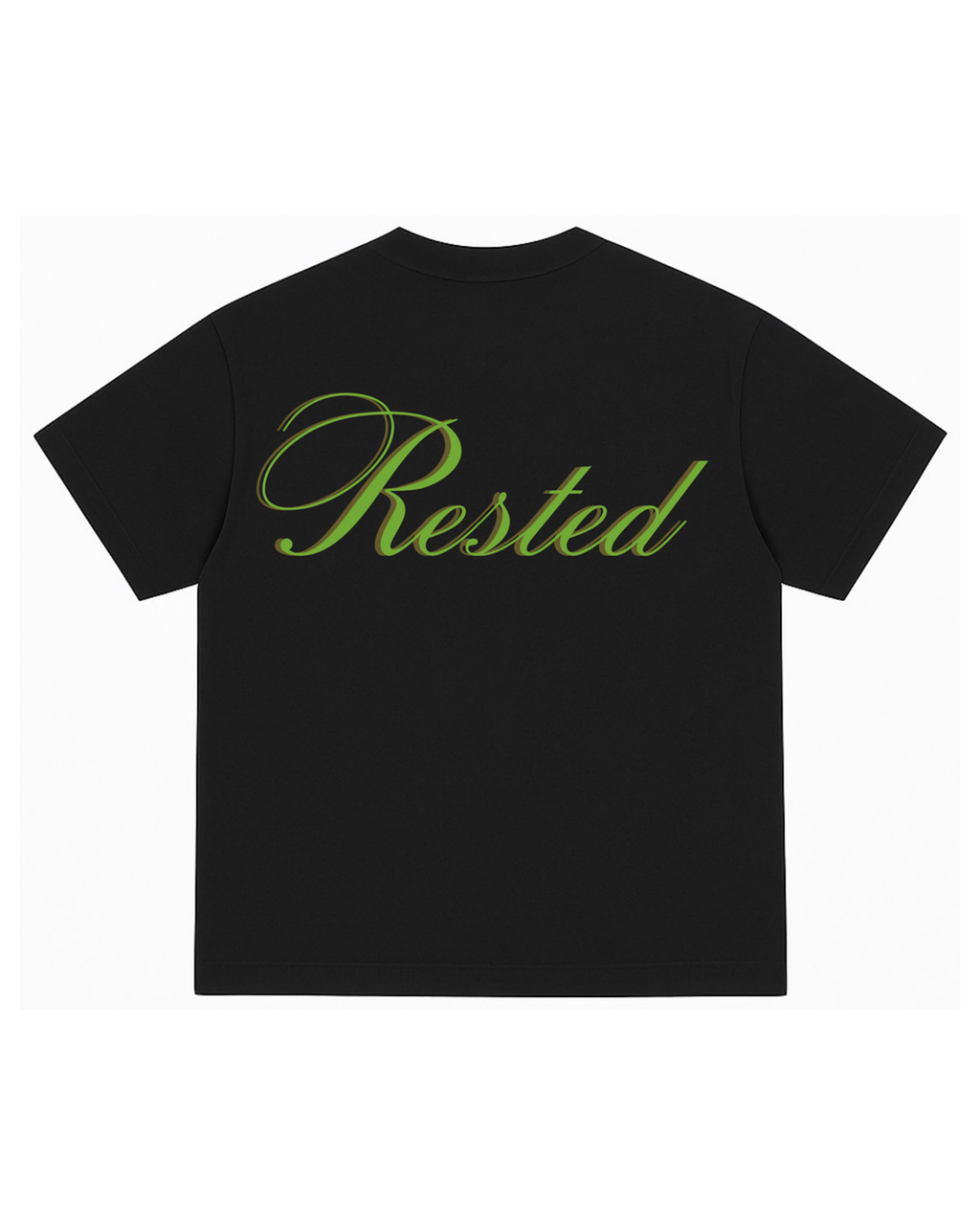 “Rested” Green Script Graphic T