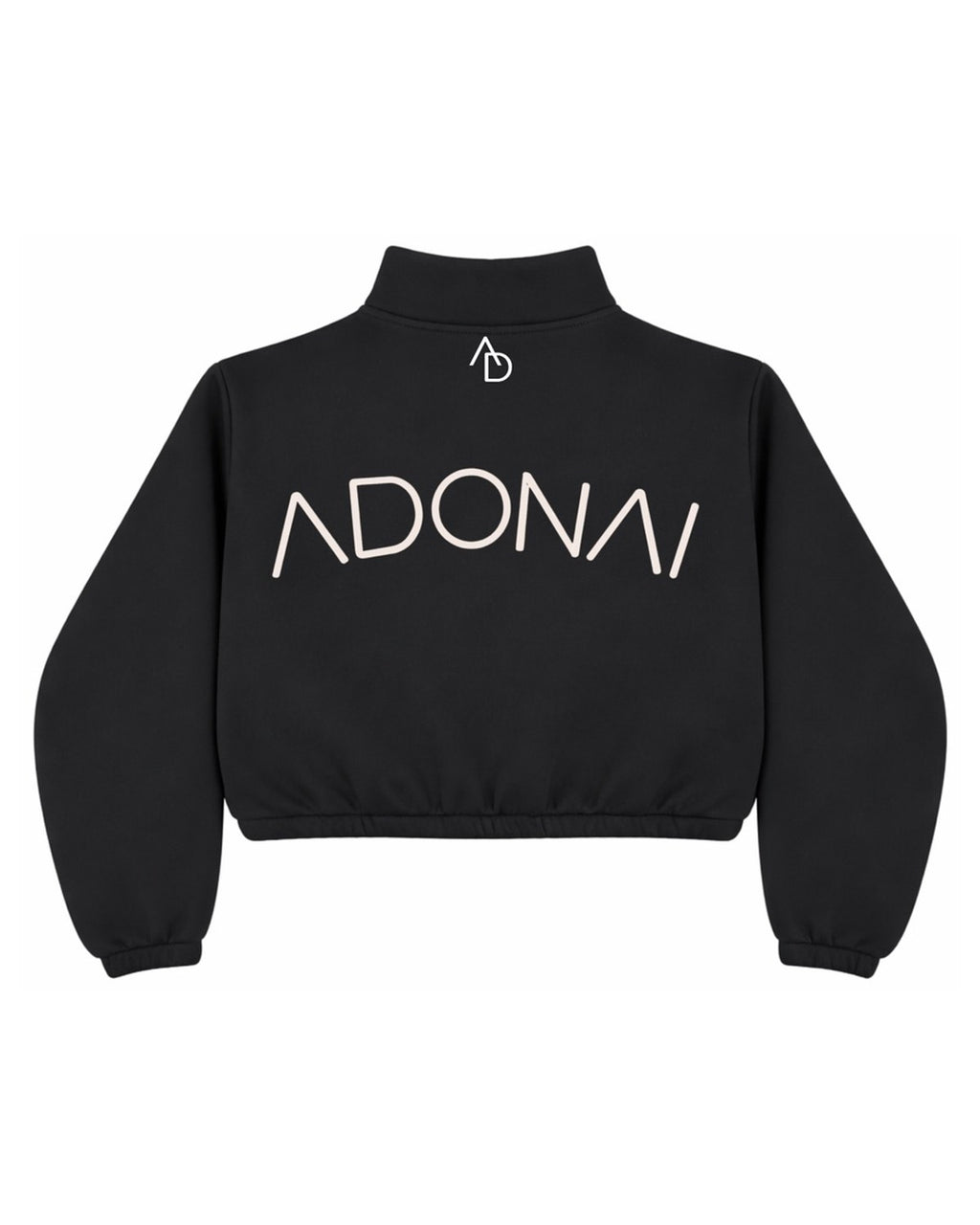 Logo Inspired Cropped Quarter Zip Jacket — back