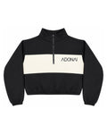 Logo Inspired Cropped Quarter Zip Jacket