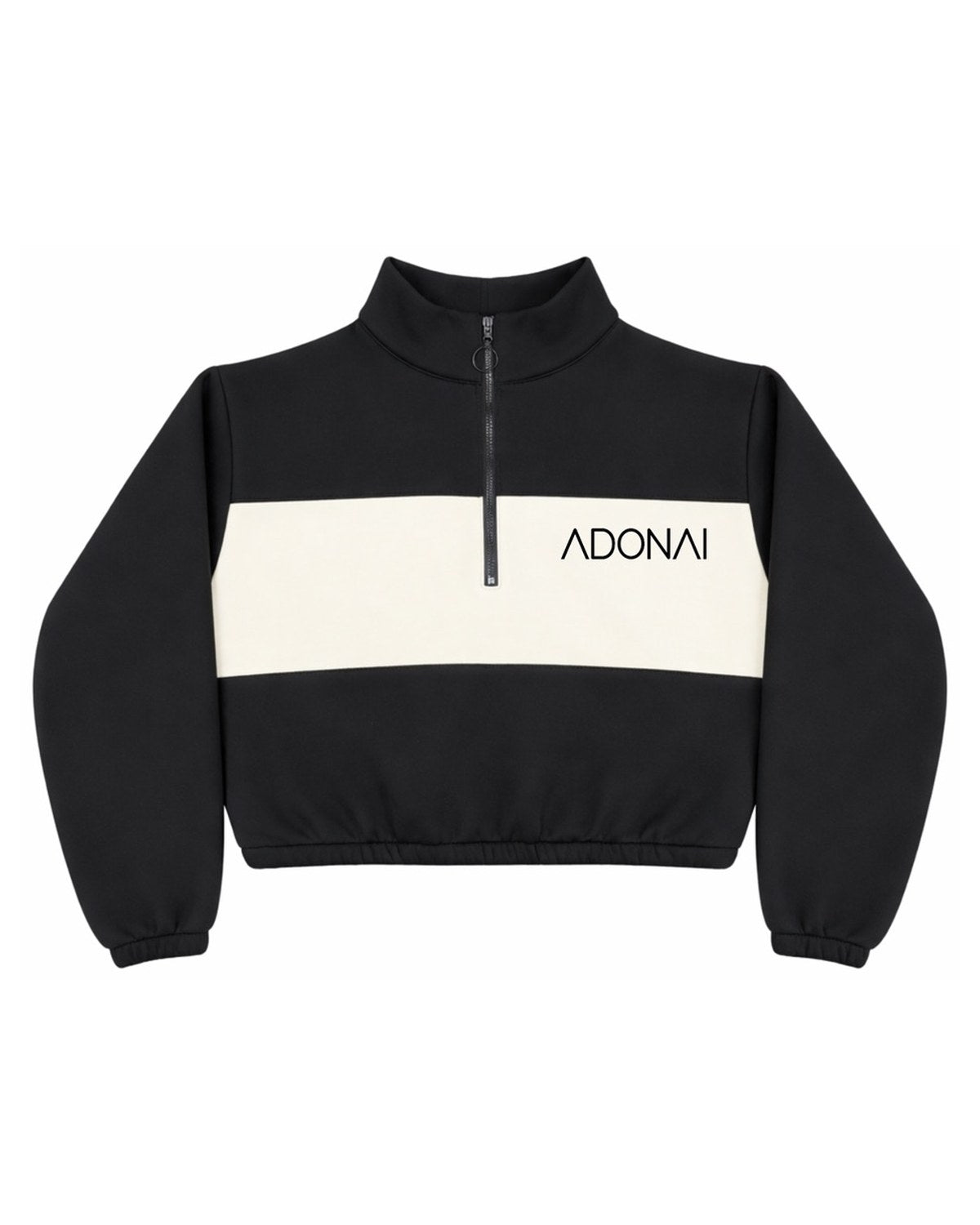 Logo Inspired Cropped Quarter Zip Jacket